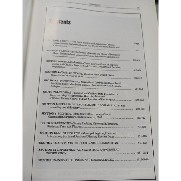 West Virginia Blue Book 2000 Vol. 82 by Darrell E. Holmes Hardback - Picture 5 of 6